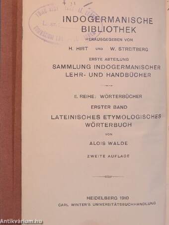 Lateinisches Etymologisches Wörterbuch