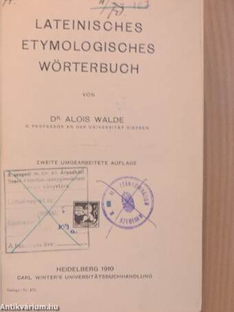 Lateinisches Etymologisches Wörterbuch