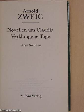 Novellen um Claudia/Verklungene Tage