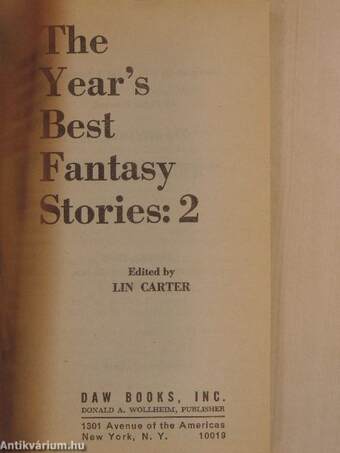 The Year's Best Fantasy Stories: 2