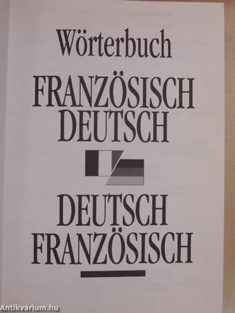 Wörterbuch Französisch-Deutsch/Deutsch-Französisch