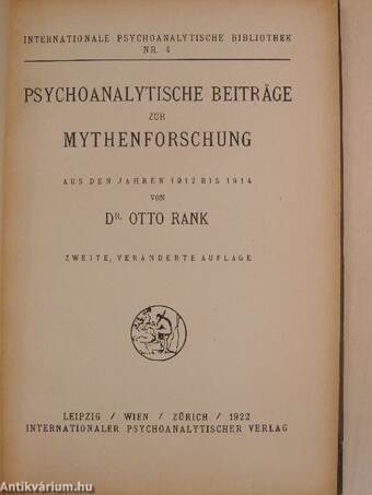 Psychoanalytische Beiträge zur Mythenforschung