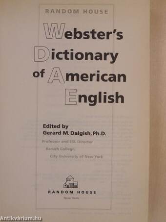 Webster's Dictionary of American English