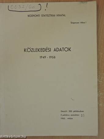 Közlekedési adatok