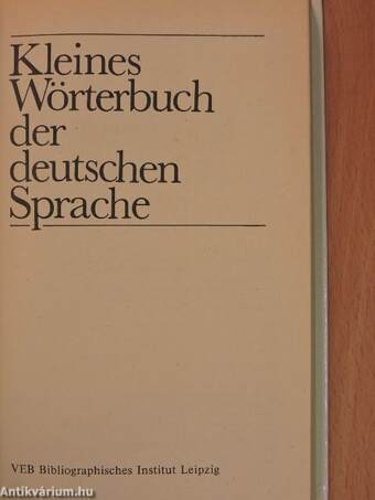 Kleines Wörterbuch der deutschen Sprache