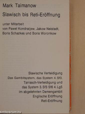 Slawisch bis Reti-Eröffnung