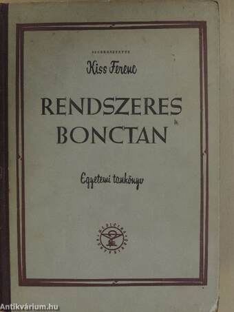 Rendszeres bonctan