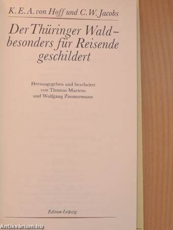 Der Thüringer Wald-besonders für Reisende geschildert