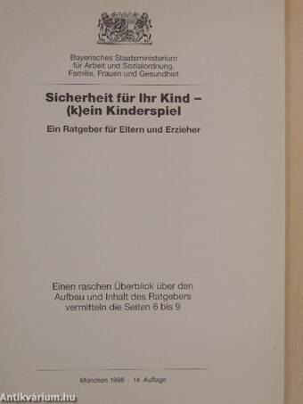 Sicherheit für Ihr Kind - (k)ein Kinderspiel