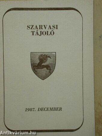 Szarvasi tájoló 1987. december