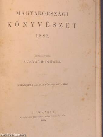 Magyarországi könyvészet 1882.