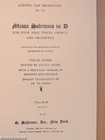 Missa Solemnis in D