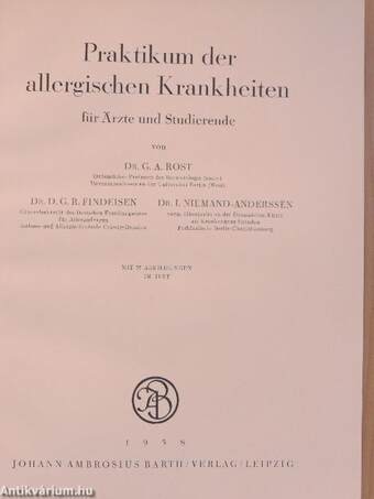 Praktikum der allergischen Krankheiten für Ärzte und Studierende