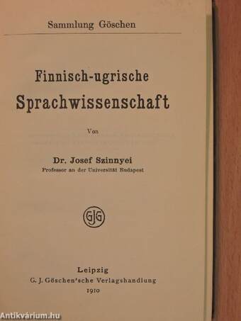 Finnisch-ugrische Sprachwissenschaft