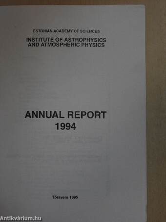 Institute of Astrophysics and Atmospheric Physics - Annual Report 1994