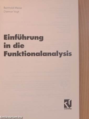 Einführung in die Funktionalanalysis