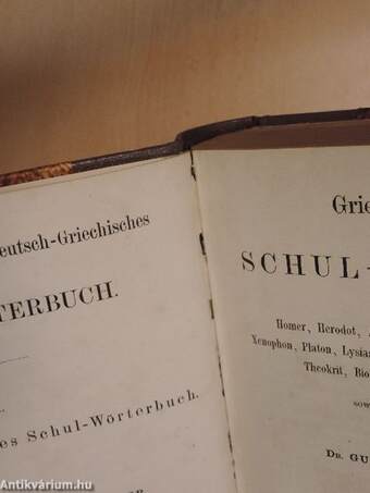 Griechisch-Deutsches Schul-Wörterbuch (gótbetűs)