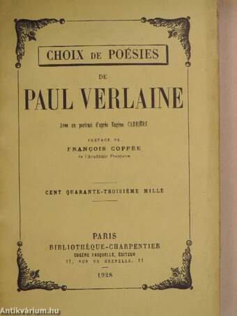 Choix de poésies de Paul Verlaine