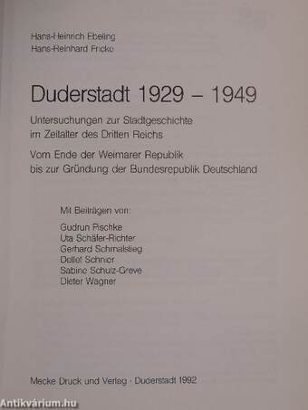 Duderstadt 1929-1949