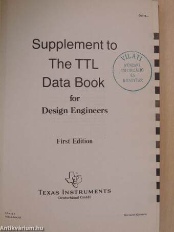 Supplement to The TTL Data Book for Design Engineers