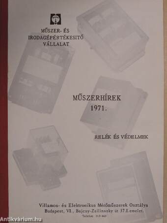 Műszerhírek 1971.