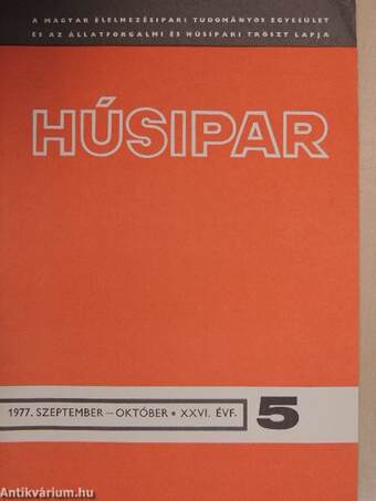 Húsipar 1977. szeptember-október