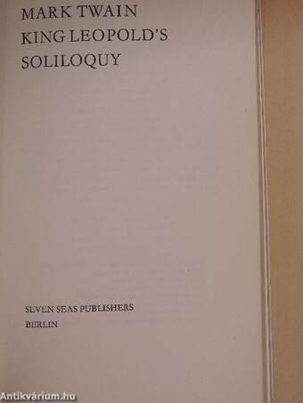 King Leopold's soliloquy