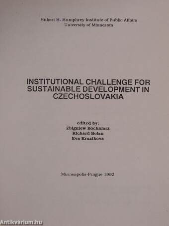 Institutional challenge for sustainable development in Czechoslovakia