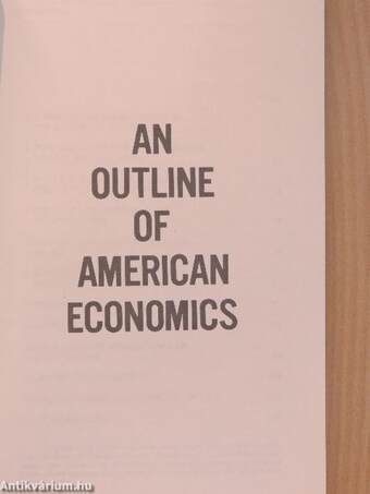 An outline of American Economics