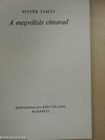 A megváltás elmarad