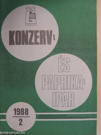 Konzerv- és Paprikaipar 1988. április-június