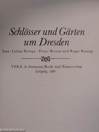 Schlösser und Gärten um Dresden