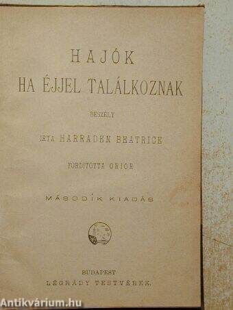 Hajók, ha éjjel találkoznak