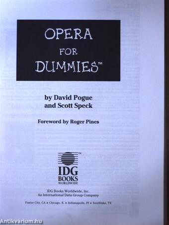 Opera for Dummies