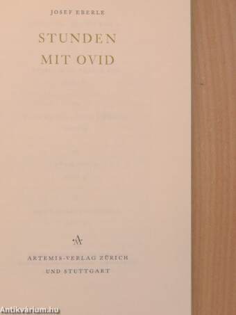 Stunden mit Ovid