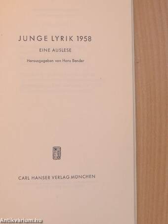 Junge Lyrik 1958