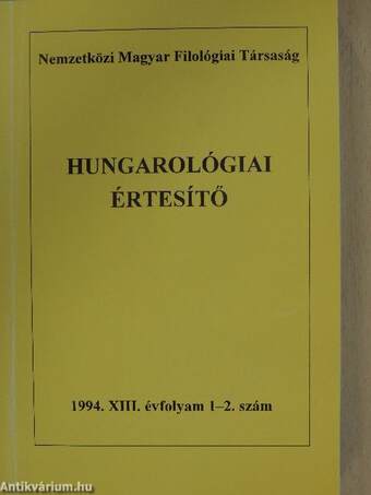 Hungarológiai Értesítő 1994/1-2.