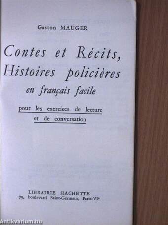 Contes et Récits, Histories policiéres