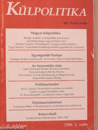 Külpolitika 1996. tavasz