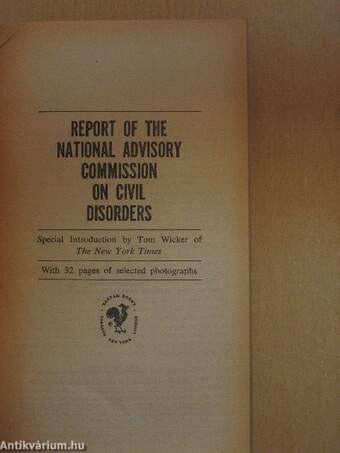 Report of the National Advisory Commission on Civil Disorders