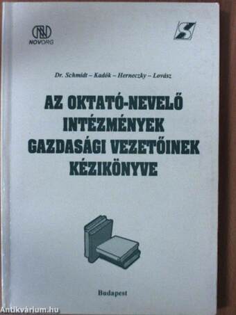 Az oktató-nevelő intézmények gazdasági vezetőinek kézikönyve