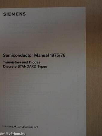 Siemens Semiconductor Manual 1975/76