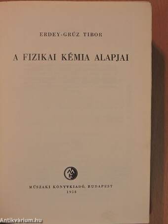 A fizikai kémia alapjai