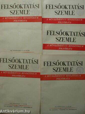 Felsőoktatási Szemle 1957. január-december