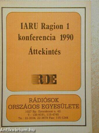IARU Ragion 1 konferencia 1990