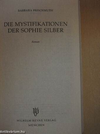 Die Mystifikationen der Sophie Silber