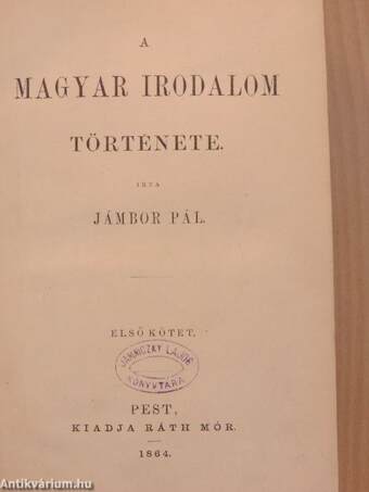 A magyar irodalom története I-II.