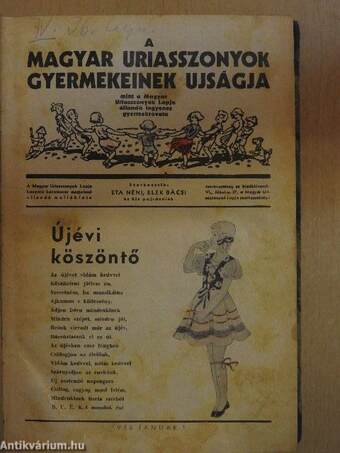 A Magyar Uriasszonyok Gyermekeinek Ujságja 1936. január-december, 1937. (nem teljes évfolyam)