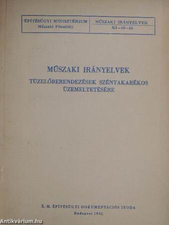 Műszaki irányelvek tüzelőberendezések széntakarékos üzemeltetésére