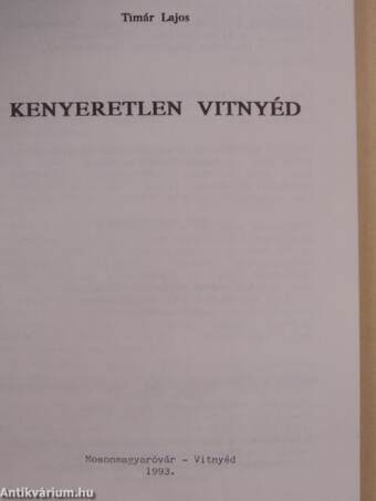 Kenyeretlen Vitnyéd